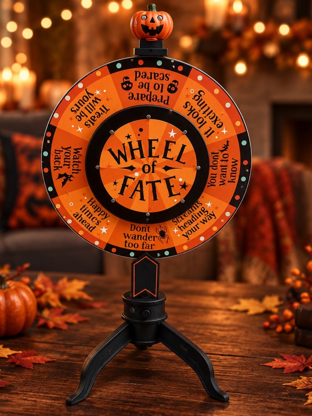 Wheel of Fate Halloween Spinner - Orange